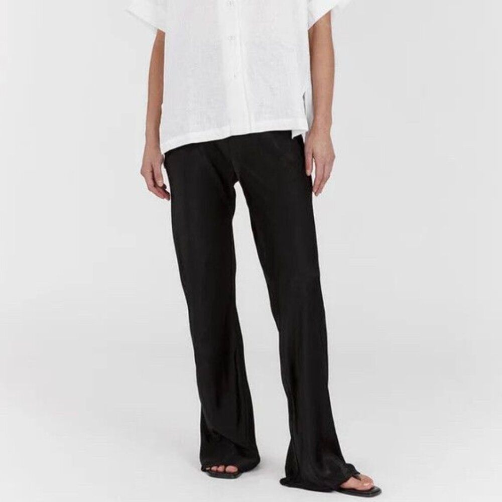 DISSH 〰️ Simone Satin Bias Pant in Black